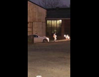 Guy music video white car front lights