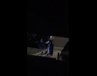 Two women tiktok dance outside filmers house