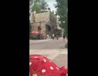 Woman filmer selfie woman dance tiktok park 