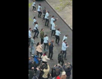 Mayor of new york dancing with a flash mob on the street in Bed Stuy 
