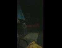 Man Trips on Chair as he Jumps on One Foot