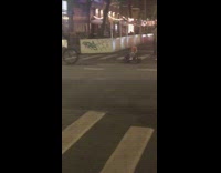 Chucky doll toy car bumps into bicycle