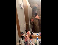 Woman pranks dogs wearing t rex suit