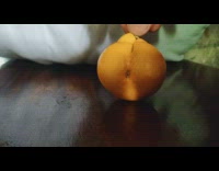 Orange tangerine with butt shape side