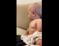 Baby tries to make a speech but only gibberish comes out