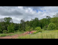 Guy failed to land on motorcycle ramp