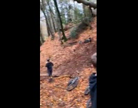 Guy jumps bicycle flips tumbles forward fail