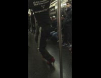Red heels train pole dance