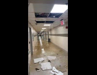 Mount Sinai hospital ceiling falling because of heavy rain