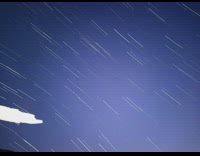 Mobile video star trail bluish night sky