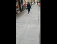 Collab winy - Woman new pedicure walk with flimsy foot cover