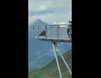 Woman pushups on the edge of the trail Part 1