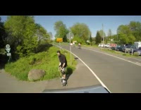 Collab SendItOfficiall - Guy on skateboard gets pulled by car