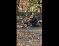 Rat costume guy helps with proposal park 