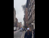 Collab winy - Video of fire from the rooftop building 