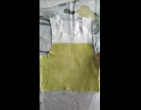 Painting and dying white shirt blue