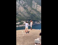 Collab IITW - Woman dress poses on rock structure roof Part 2