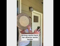 Britney works hard director works harder