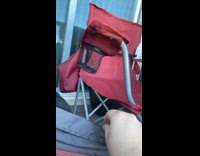 Woman feed pug dog with a fry