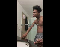 Roommate walks in on shirtless guy in restroom dancing
