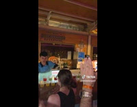 Collab VIBES - Lady Pushes Away Stacked Drinks on Table