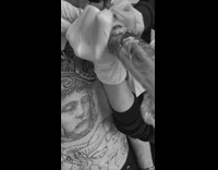 Inked Man Had His Lower Lip Tattooed