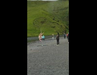 Collab IITW - Lady in Undergarment Pole Dances at Waterfalls