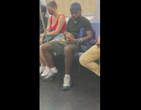 Guy eats peanut butter jar 