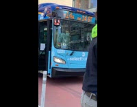 People help injured guy hit by bus 