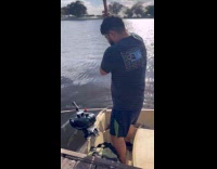 Man gets drag by bag on head 