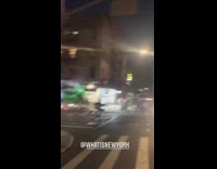 School bus drives people on roof girl 