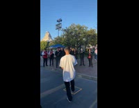 Box of applause guy steps inside of box clap