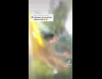 Collab BitchMP - Girl swimming has canoe run into her head 