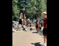 Collab IITW - Three women yoga session at Yosemite Falls