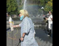 Guy blue hospital gown bleach iv drip 