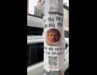 Submitter shows funny dating poster on street