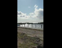 Guy attempts kitesurfing gets dragged around fail 