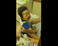 Baby sister cries when big sister cries