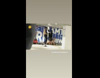 Guy sings upside down at subway station