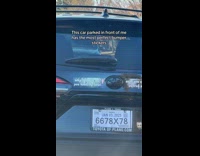 Submitter films funny car stickers on bumper