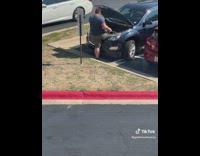 Collab Clips mpugc - Guy with one leg working on car