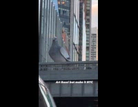Huge pigeon displayed at The High Line