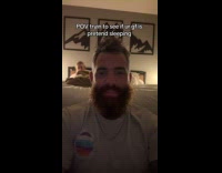 Collab ClipsIG - Bearded man prank girlfriend with cheating audio