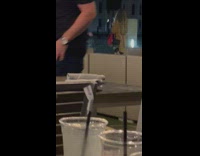 Woman sequin dress stand beside pool night