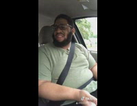 Couple in car reenact norbit scene honk 