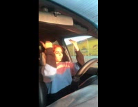 Short woman couldnt use visor while driving