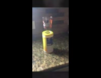 Glass cup flip break fail