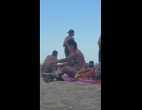 Woman floral bikini duck face selfie chihuahua