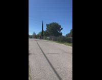 Blue helmet kid rides bicycle ramp fail