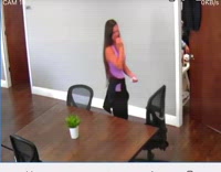 Girl tries to adjust chair hits face 